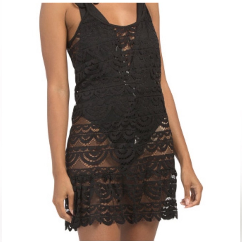 Spiaggia Dolce cover up Black Lace Cover up Beach Dress 🆕 NWT (2)